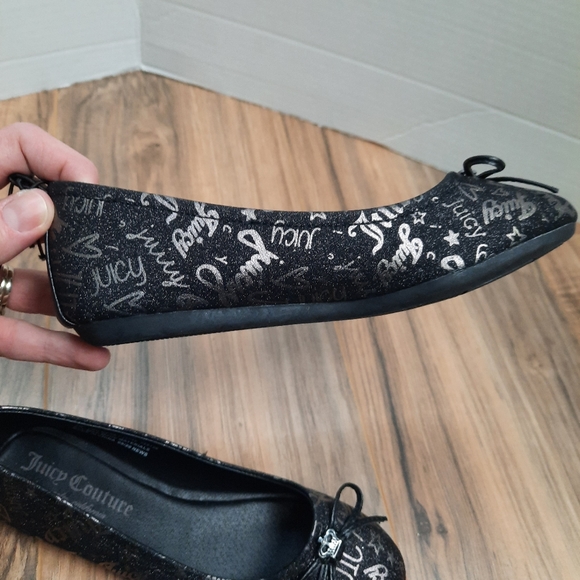 Juicy Couture Size 3 Van Ness Black Ballet Shoe - Picture 3 of 9